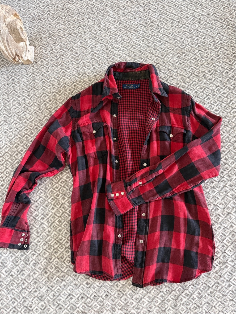Ralph Lauren Red & Black Buffalo Plaid Button-Down Shirt